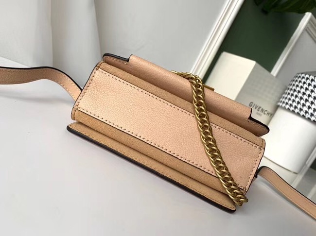 GIVENCHY GV3 leather and suede mini shoulder bag 1116 apricot