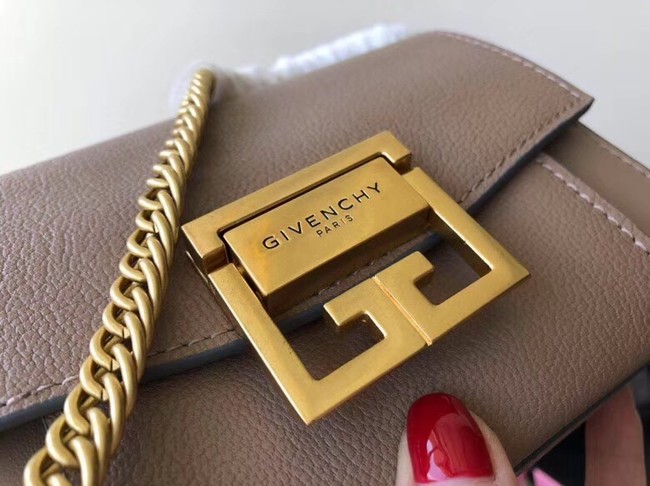 GIVENCHY GV3 leather and suede mini shoulder bag 1116 brown