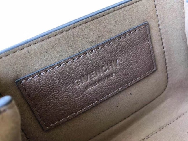 GIVENCHY GV3 leather and suede mini shoulder bag 1116 brown