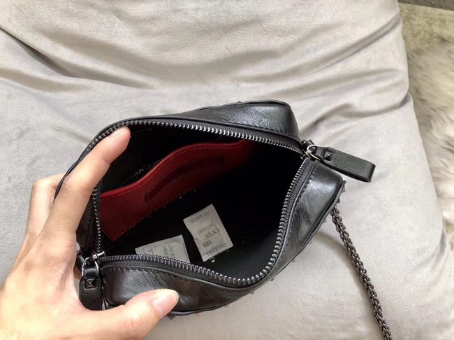 VALENTINO Rockstud leather camera cross-body bag 57367 black