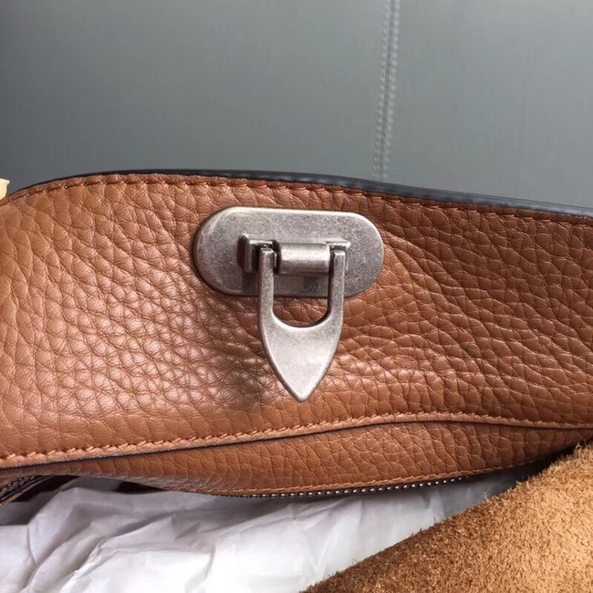 VALENTINO Rockstud leather messenger bag 50031 brown
