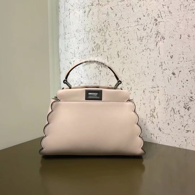 Fendi PEEKABOO MINI Exotic leather bag 8BN244S white