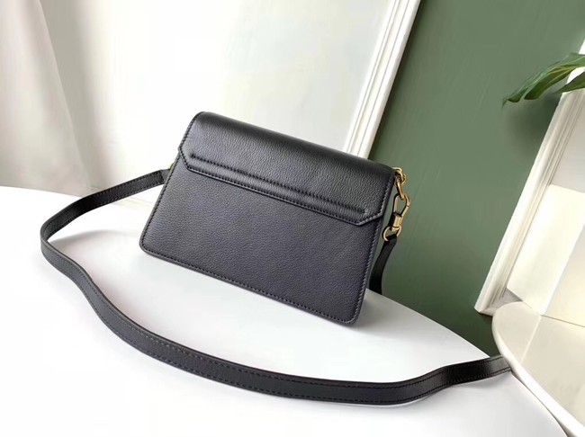 GIVENCHY GV3 leather and suede shoulder bag 9989 black