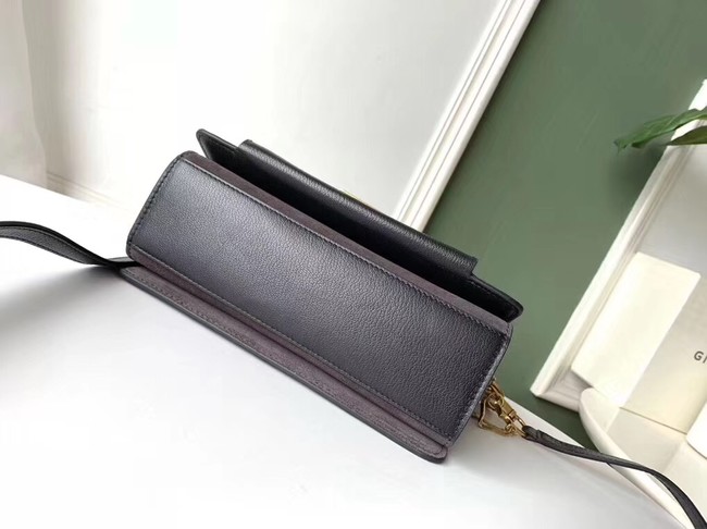 GIVENCHY GV3 leather and suede shoulder bag 9989 black