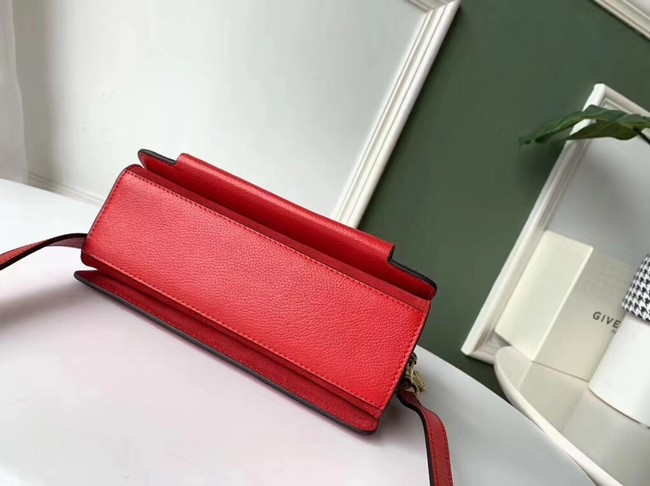 GIVENCHY GV3 leather and suede shoulder bag 9989 red