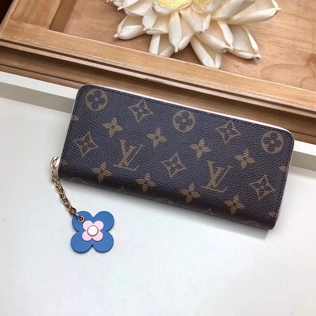 Louis vuitton Monogram coated canvas CLEMENCE WALLET M64161 blue