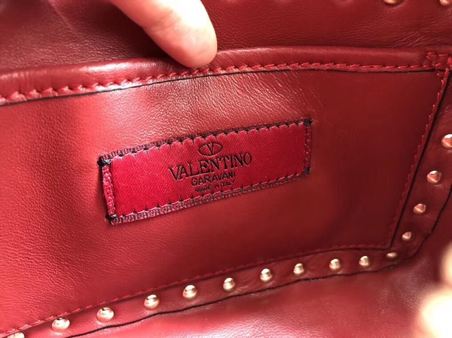 VALENTINO Rockstud leather camera cross-body bag 57367 red