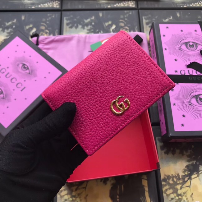 Gucci Leather card case 456126 rose