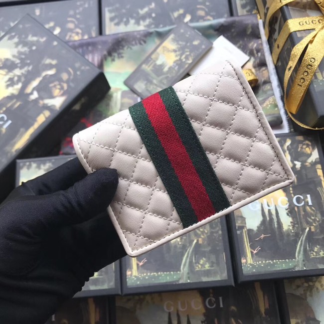 Gucci Leather card case with Double G 536453 white