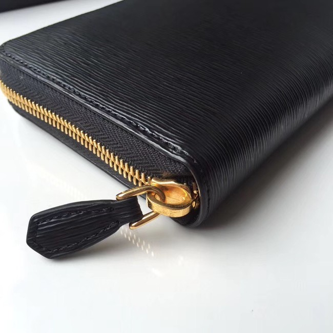 Prada Leather Large Zippy Wallets 1ML505 black