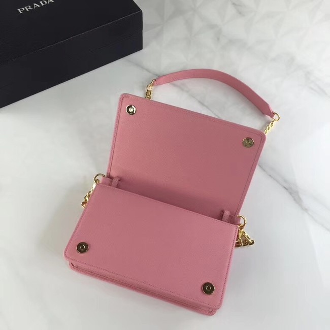 Prada Saffiano leather shoulder bag 1BP012-2 pink