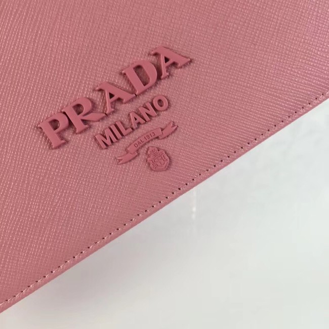 Prada Saffiano leather shoulder bag 1BP012-2 pink