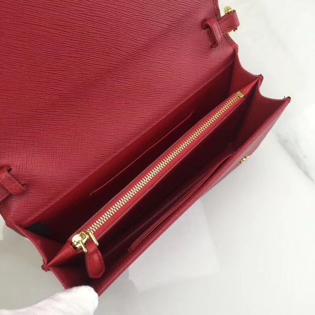 Prada Saffiano leather shoulder bag 1BP012 red