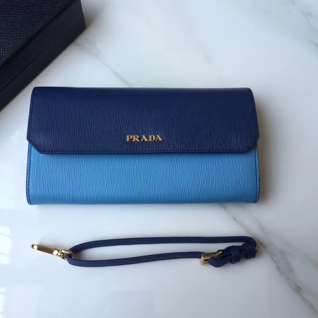 Prada leather mini-bag 1DF003 blue