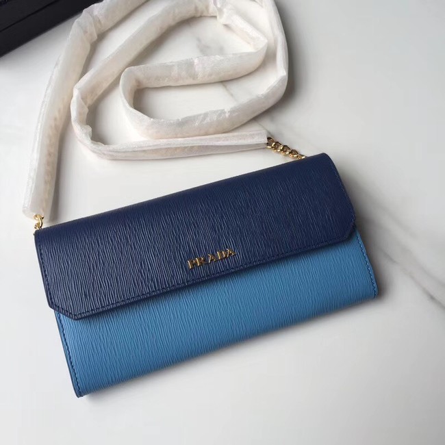 Prada leather mini-bag 1DH002 blue