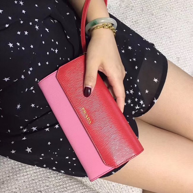 Prada leather mini-bag 1DH002 red