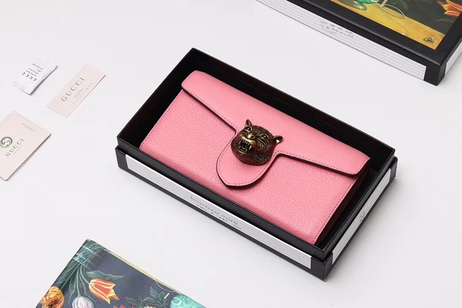 Gucci Calf leather Wallet 414985 pink