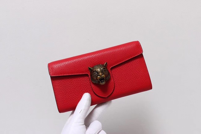 Gucci Calf leather Wallet 414985 red