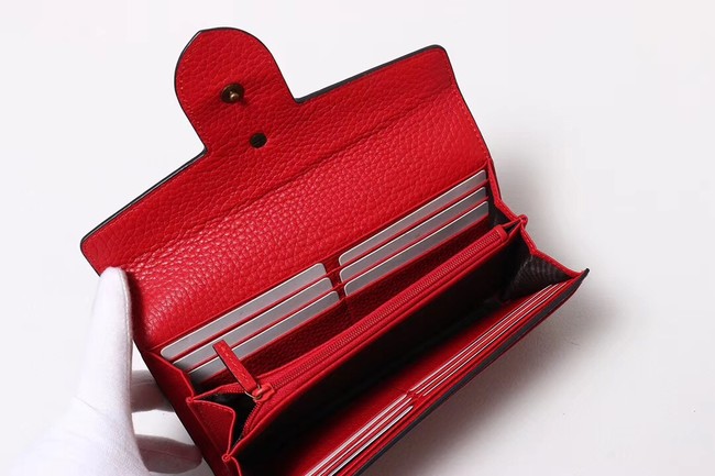 Gucci Calf leather Wallet 414985 red