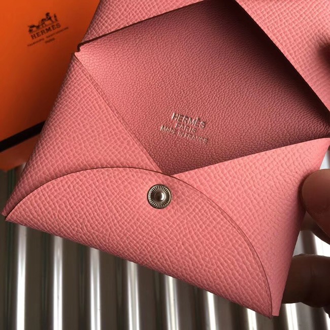 Hermes Bastia Epsom card case H0369 pink