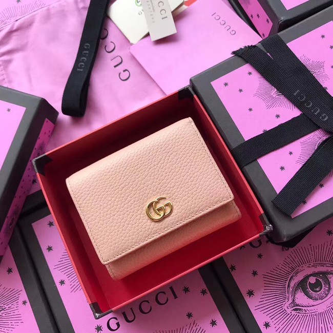 Gucci GG Marmont card case 474746 pink