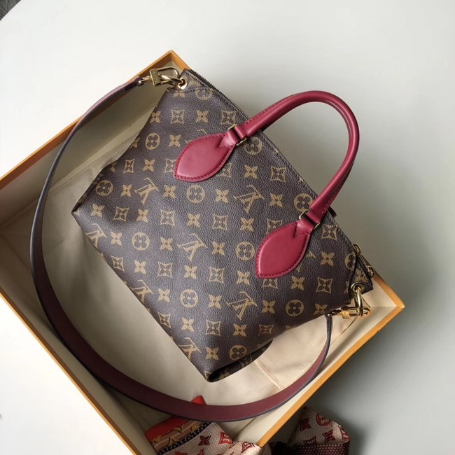 Louis vuitton FLOWER ZIPPED TOTE BB M44351 Lie de Vin