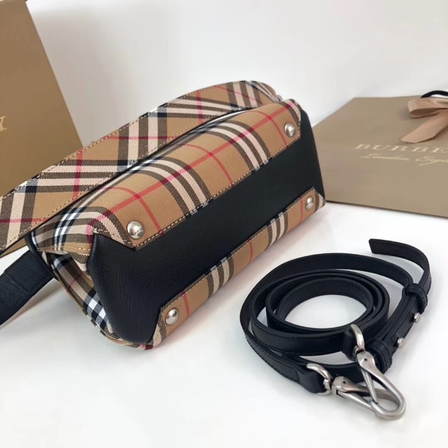 BURBERRY Baby Banner checked cross-body bag 10443 black