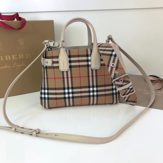 BURBERRY Baby Banner checked cross-body bag 10443 white