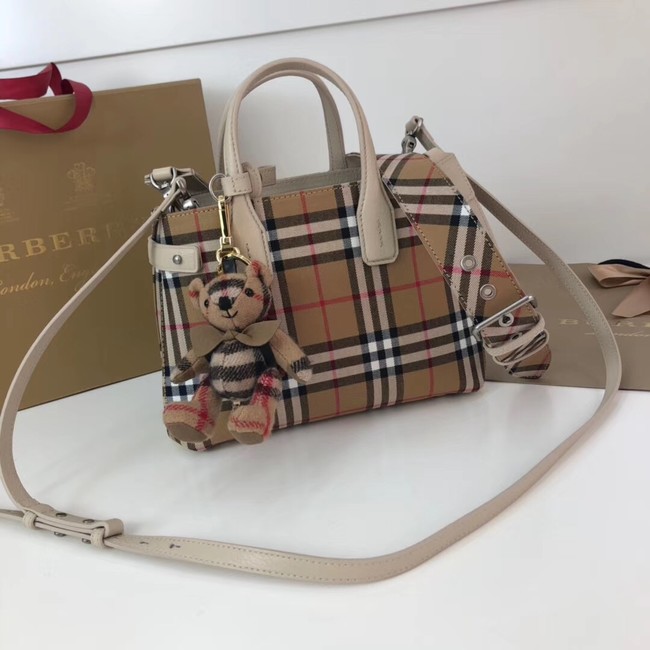 BURBERRY Baby Banner checked cross-body bag 10443 white