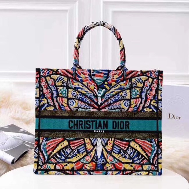 DIOR BOOK TOTE BAG VAN GEBORDUURD CANVAS M1286ZBD