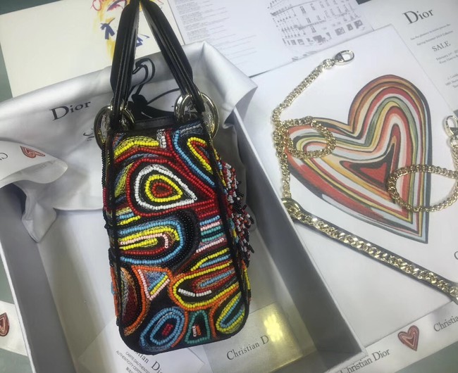Dior GEBORDUURDE MINI LADY DIOR-TAS M912