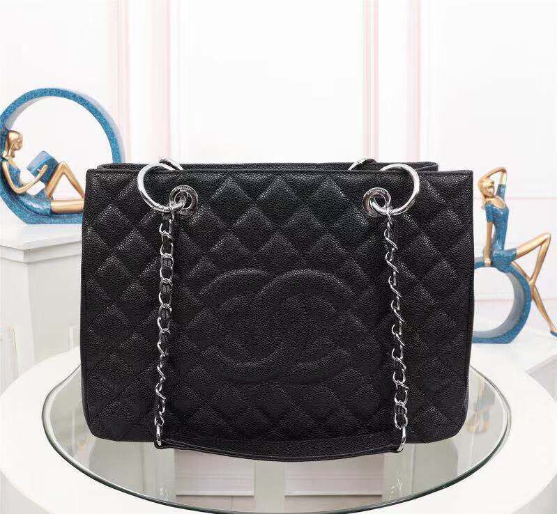 Chanel Caviar Calfskin Leather Tote Bag 20995 Black