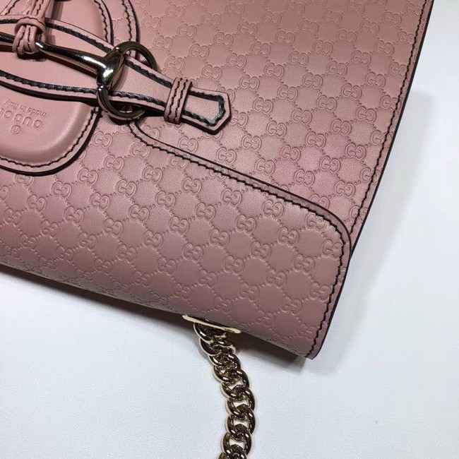 Gucci GG Leather Shoulder Bag 449635 Pink