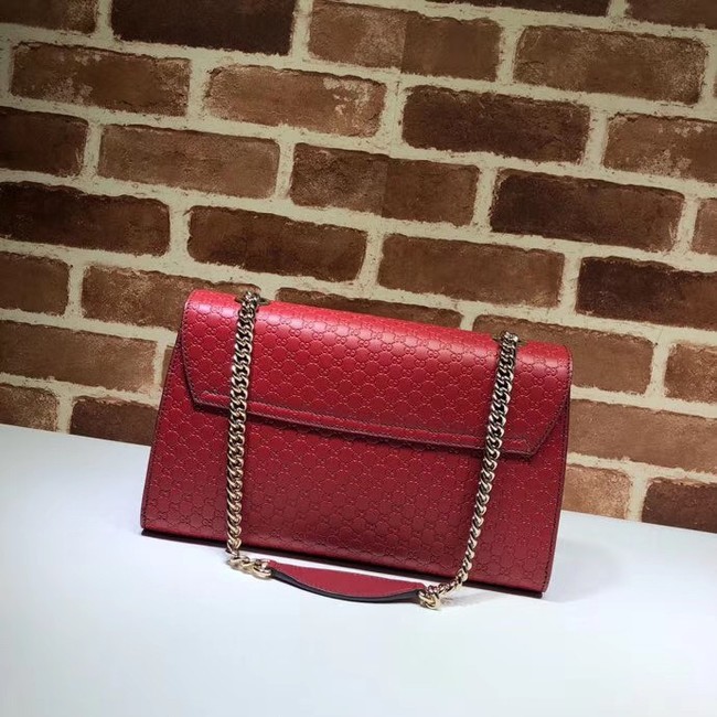 Gucci GG Leather Shoulder Bag 449635 red