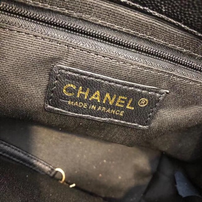 Chanel drawstring bag Calfskin & Gold-Tone Metal AS0373 black