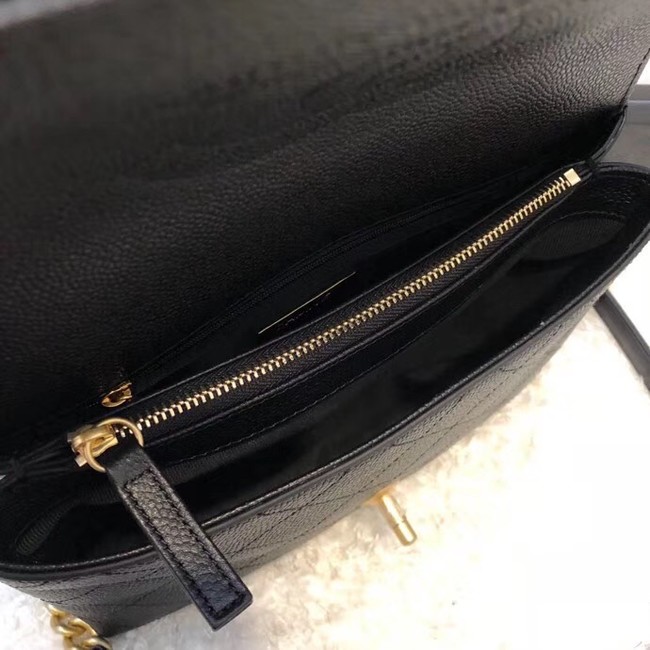 Chanel flap bag Grained Calfskin & Gold-Tone Metal AS0305 black