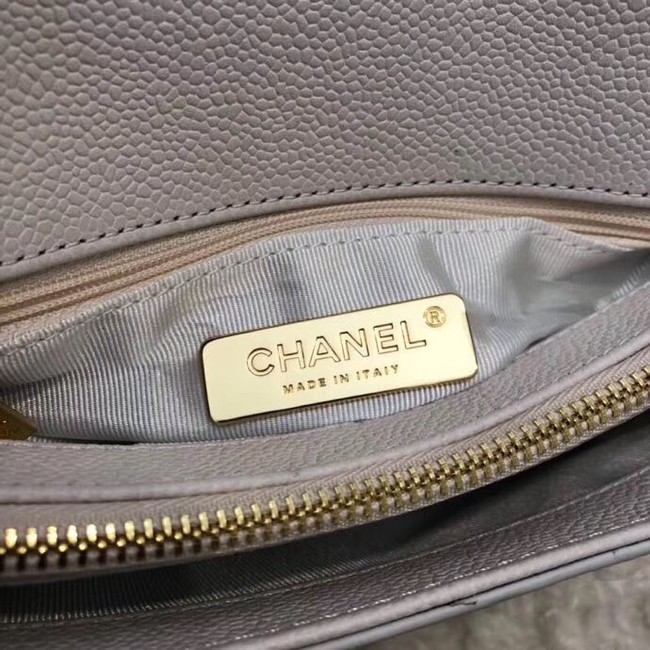 Chanel flap bag Grained Calfskin & Gold-Tone Metal AS0305 white