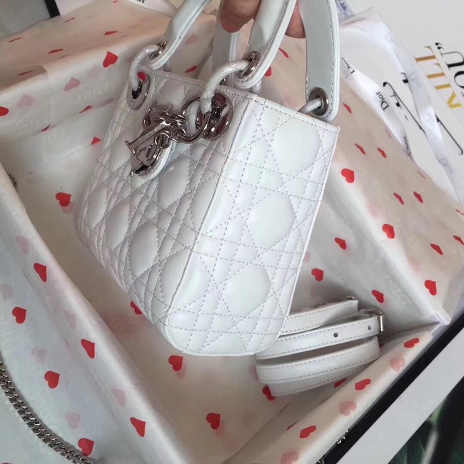 MINI LADY DIOR-TAS VAN LAMSLEER CAL44500 white