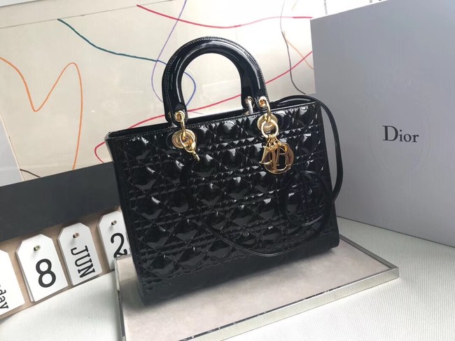 Dior GROTE LADY DIOR-TAS VAN LAMSLEER CAL44560 black