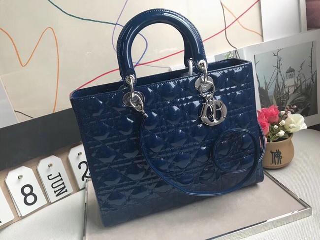 Dior GROTE LADY DIOR-TAS VAN LAMSLEER CAL44560 blue