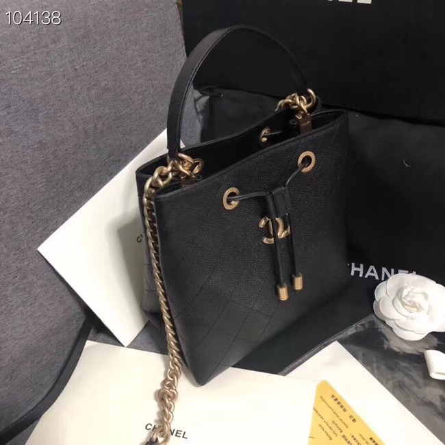 Chanel drawstring bag AS0310 black