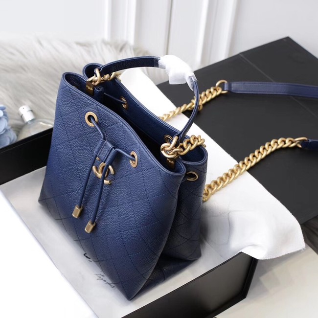 Chanel drawstring bag AS0310 blue