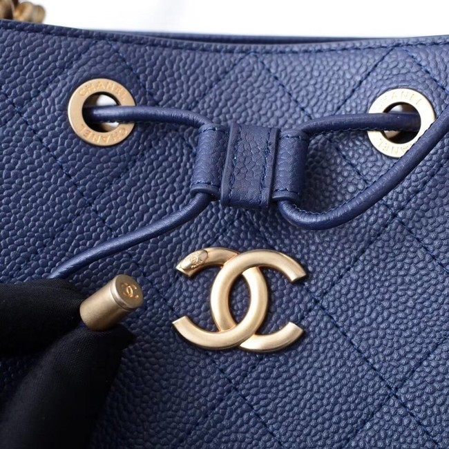 Chanel drawstring bag AS0310 blue