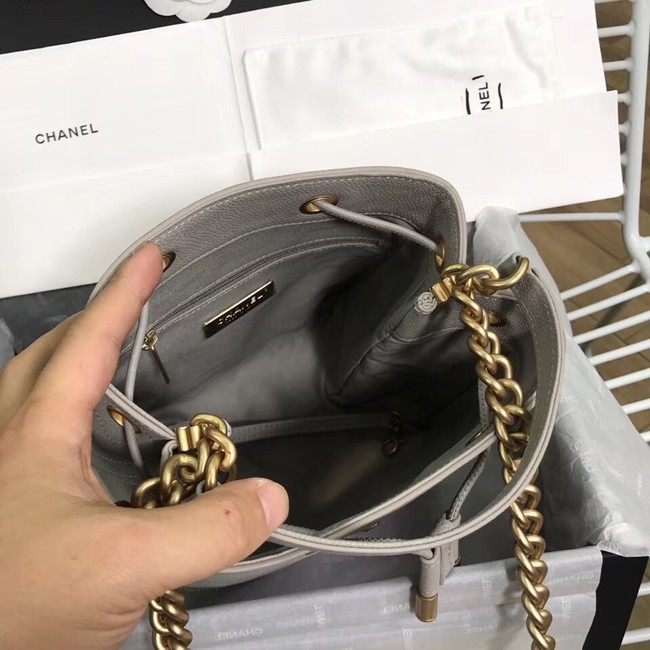 Chanel drawstring bag AS0310 grey