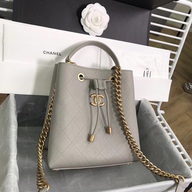 Chanel drawstring bag AS0310 grey