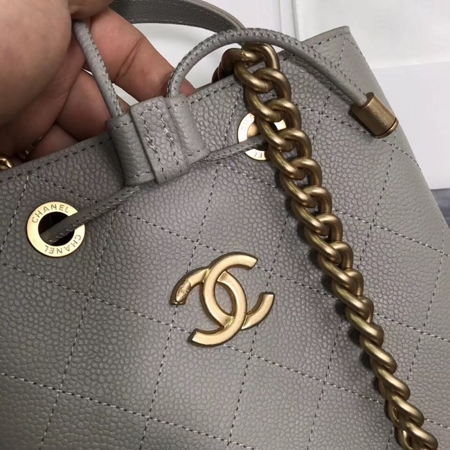 Chanel drawstring bag AS0310 grey
