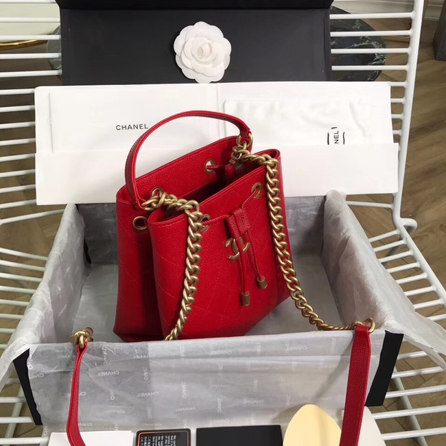 Chanel drawstring bag AS0310 red