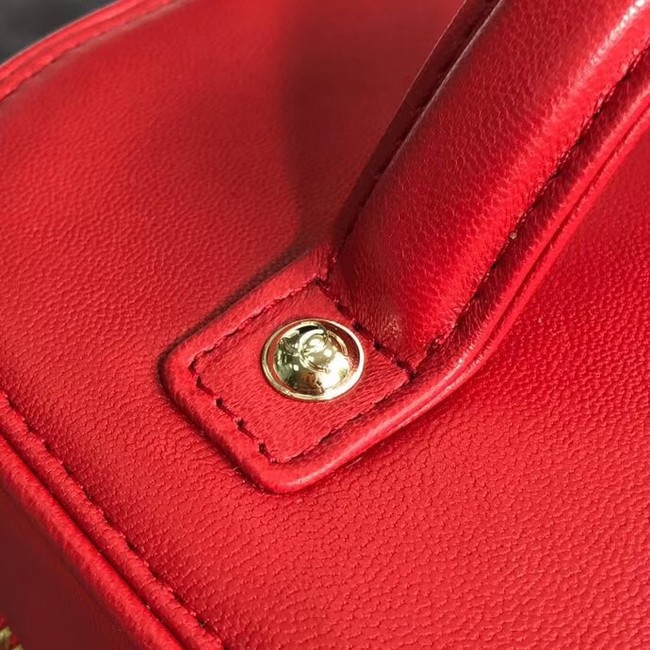 Chanel vanity case Lambskin & Gold-Tone Metal AS0323 red
