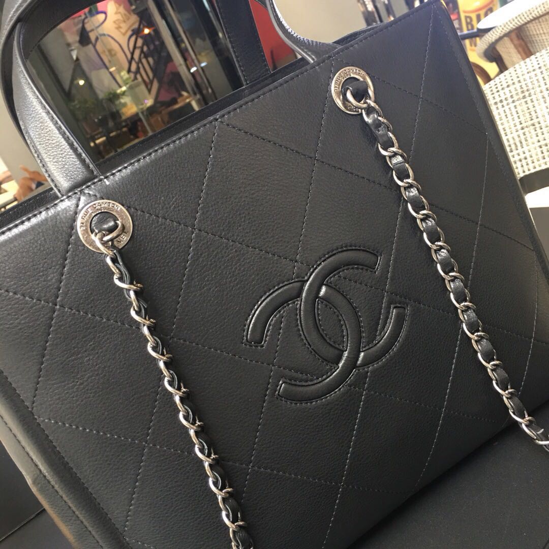 Chanel Original Calfskin leather Shoulder Bag 55086 black