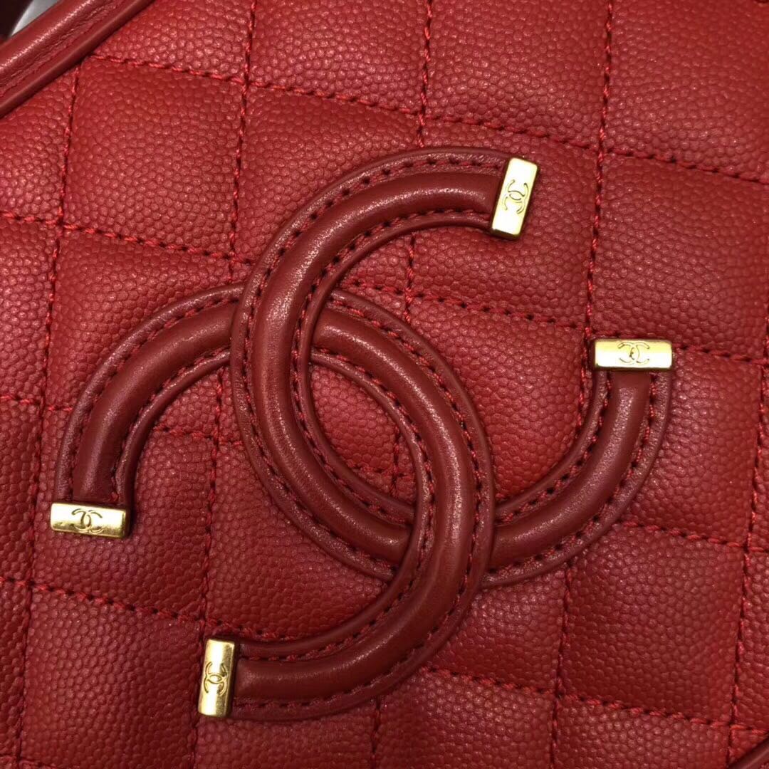 Chanel mini Vanity Case Original A93342 red